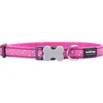 Nylonový obojok Red dingo s kostičkami ružový, Veľkosť: XS