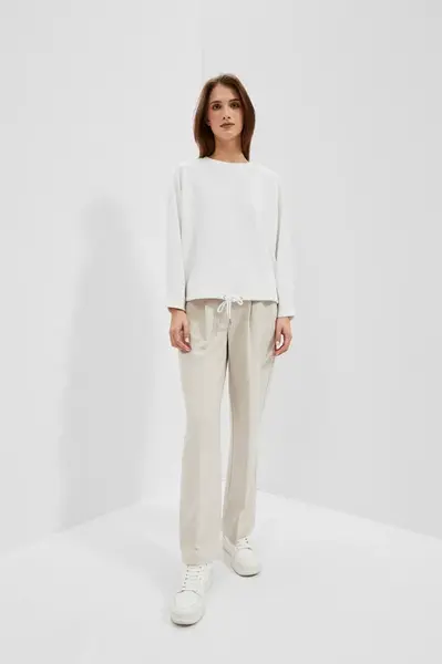 Marisse Women's Sweatshirt L-Bl-4013 Off White