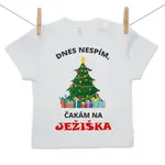 Boodyy Tričko s krátkym rukávom Dnes nespím, čakám na Ježiška 68 (3-6 mesiacov)