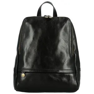 Dámský kožený batoh černý - Delami Vera Pelle Mallory