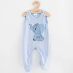 Dojčenské bavlnené dupačky Happy Elephant blue, vel. 62 (3-6m)