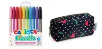 CARIOCA Farebné guľôčkové pero FIORELLA 10 ks + Busquets Púzdro DOLORES PROMESAS 1