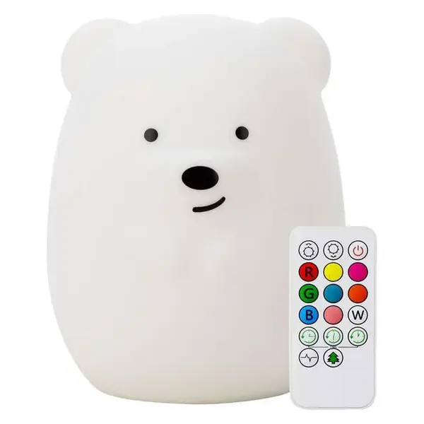 Silikónové nočné svetlo FreeON - biely macko