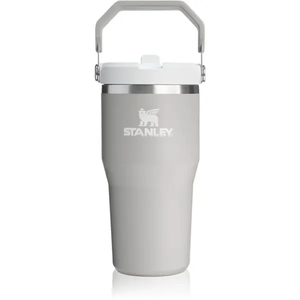 Stanley IceFlow™ Flip Straw Tumbler fľaša na vodu z nehrdzavejúcej ocele Ash 600 ml