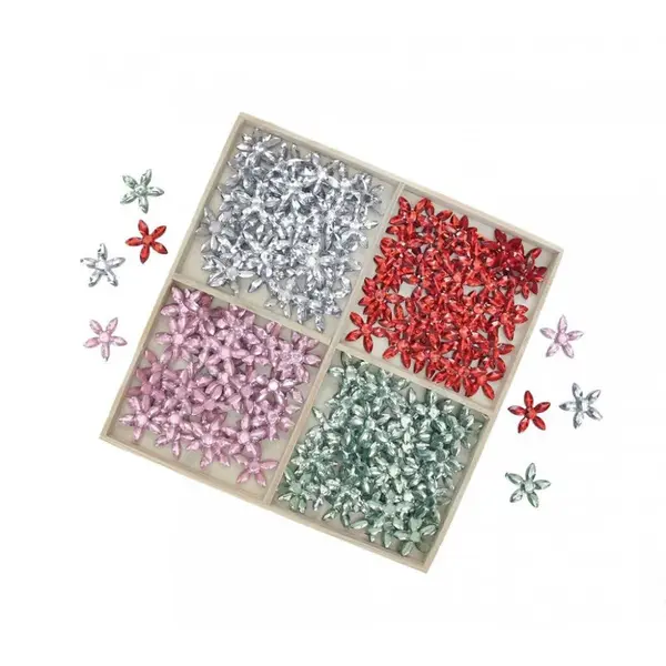 Dekoračné kryštálové kvety 384ks-Stafil