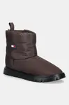 Sněhule Tommy Jeans TJW SNOW BOOT hnědá barva, EN0EN02823