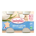 BABYBIO Brassé z francúzskeho mlieka natur 2x130 g