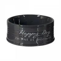 DUVO+ Keramická miska pre psov HAPPY DOG - antracit 10,5cm 300ml