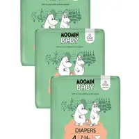 Moomin Baby 4 Maxi 7–14 kg měsíční balení eko plen 126 ks
