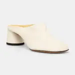 Kožené pantofle Proenza Schouler Glove dámské, béžová barva, na podpatku, SH251033A