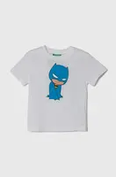 Dětské bavlněné tričko United Colors of Benetton bílá barva