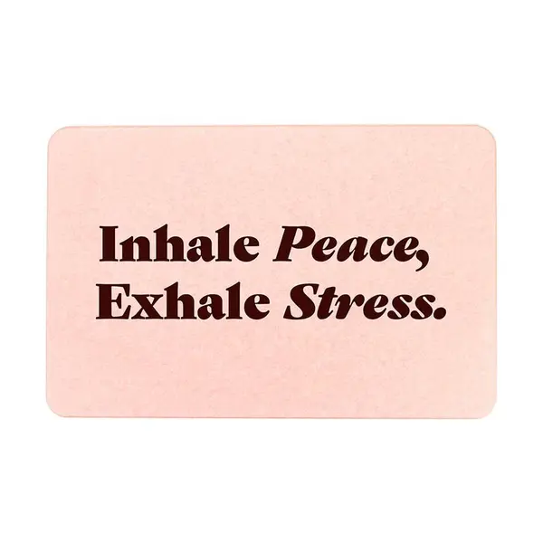 Koupelnový kobereček Artsy Doormats Inhale Peace Exhale