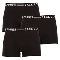 Jack and Jones 3PACK pánské boxerky černé (12081832 - black/black) XL