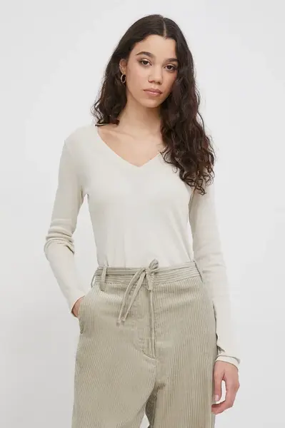 Bavlněné tričko s dlouhým rukávem United Colors of Benetton