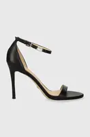 Kožené sandály Guess KABAIL3 černá barva, FL8KIL LEA03