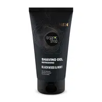 Organic Shop Osvěžující gel na holení Blackwood a máta 150 ml