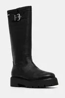 Kožené kozačky Karl Lagerfeld BURLY BIKER