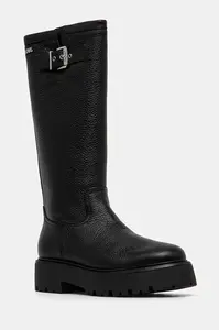 Kožené kozačky Karl Lagerfeld BURLY BIKER