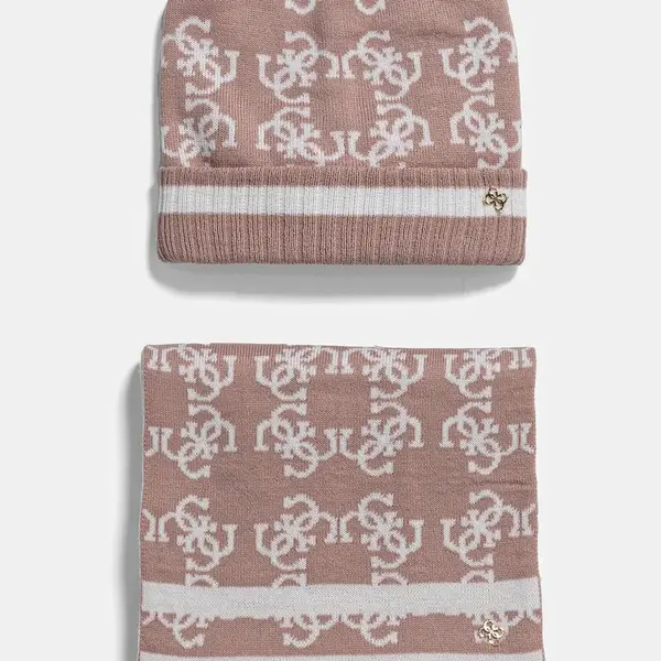 Dětská čepice a šála Guess růžová barva, J4BZ04 Z3H40