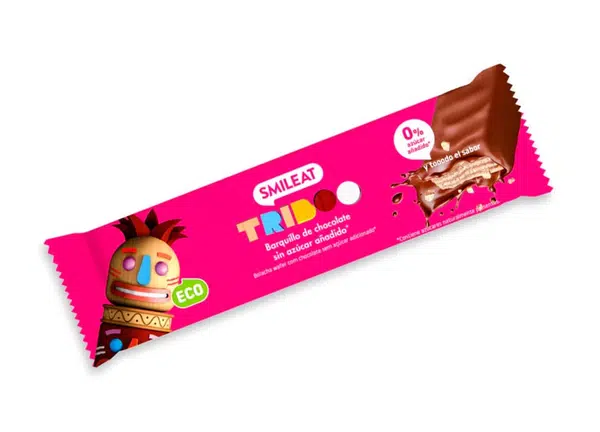 Smileat BIO celozrnná oplatka s kakaovou náplní v čokoládové polevě 40 g