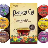 Nature Notea Čaj pečený Černý rybíz, Jahoda, Jablko, Rakytník, Zázvor, Borůvka dárková sada 6x60 ml