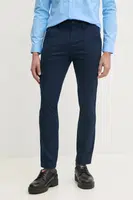 Kalhoty Tommy Jeans pánské, tmavomodrá barva, přiléhavé, DM0DM20282