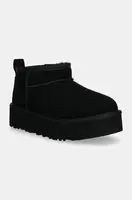 Dětské semišové sněhule UGG CLASSIC ULTRA MINI PLATFORM