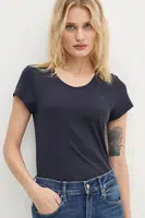 Bavlněné tričko G-Star Raw dámské, tmavomodrá barva, D24533-4107