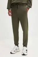 Bavlněné tepláky HUGO zelená barva