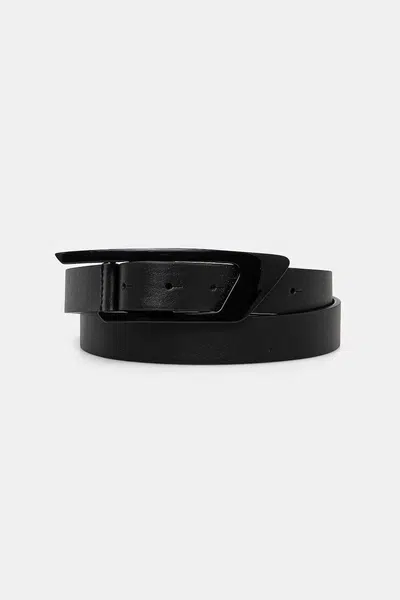 Kožený pásek Diesel D LOGO B-DLOGO II belt pánský, černá barva, X09916.PR227