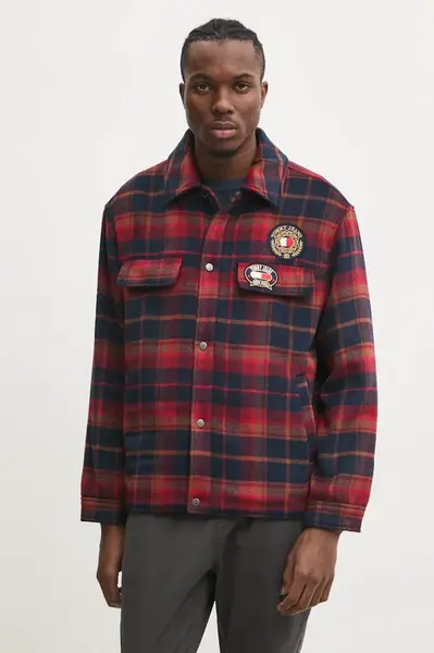 Bunda Tommy Jeans pánská, tmavomodrá barva, přechodná, DM0DM21267