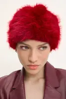 Čepice Answear.LAB červená barva, z tenké pleteniny