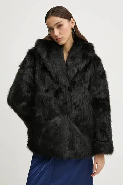 Kabát Abercrombie & Fitch dámský, černá barva, KI144-4188