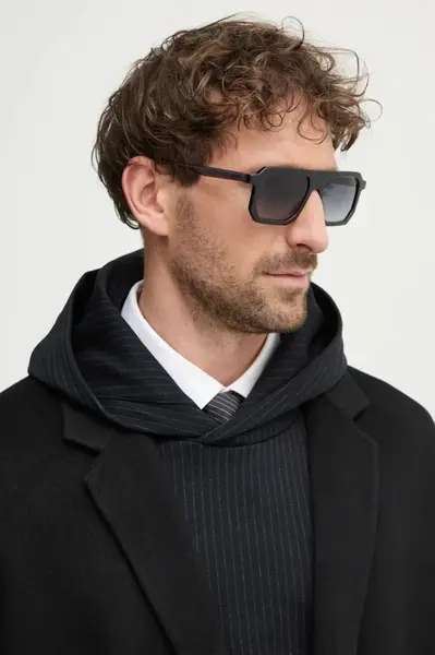 Sluneční brýle HUGO pánské, černá barva, HG 1312/S