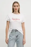 Bavlněné tričko Pepe Jeans GALEY bílá barva, PL505941