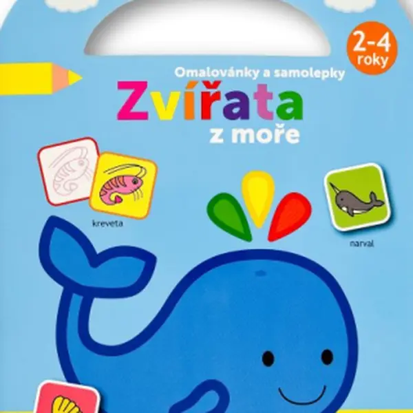 Můj kufřík Omalovánky a samolepky Zvířata z moře