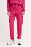 Bavlněné tepláky Dkny dámské, růžová barva, DP5P3707