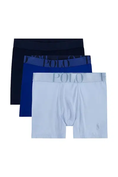 Dětské bavlněné boxerky Polo Ralph Lauren 3-pack modrá barva, 9P5035