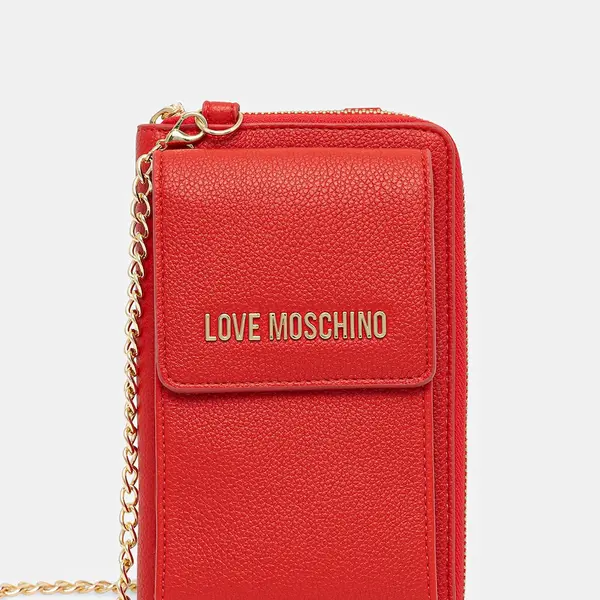 Peněženka Love Moschino dámská, červená barva, JC5701PP1NLD0500