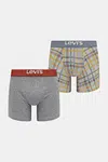 Boxerky Levi's 2-pack pánské, šedá barva, 37149-1106
