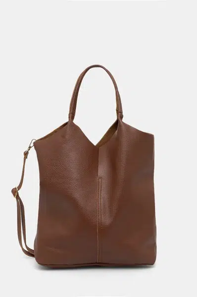 Kožená kabelka Answear Lab černá barva