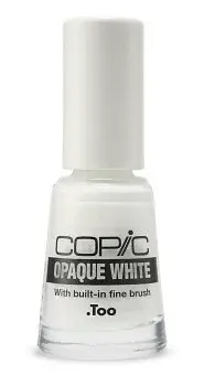 Copic Opaque White s jemným štětcem, 6 ml