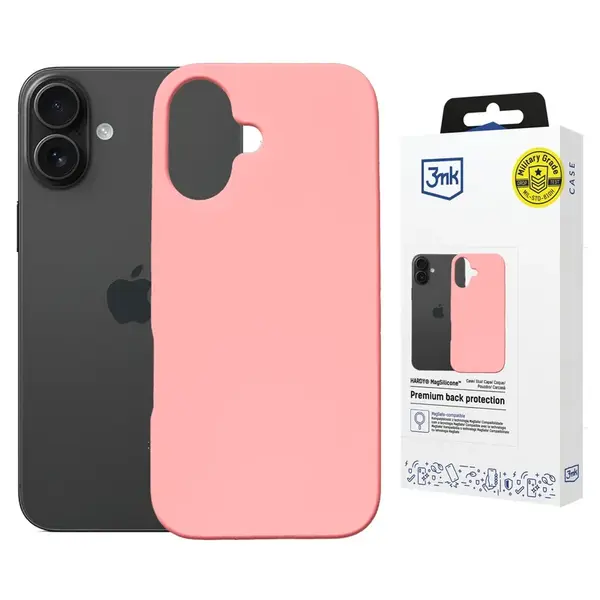 Zadní kryt 3mk Hardy MagSilicone pro Apple iPhone 16, růžová