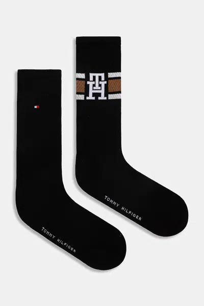 Ponožky Tommy Hilfiger 2-pack černá barva, 701236320