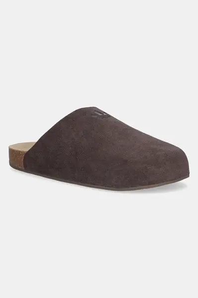 Semišové pantofle adidas Originals Adimule hnědá barva, JS0705