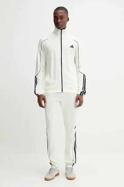 Tepláková souprava adidas Stadium pánská, béžová barva, JX5527