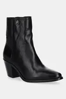 Kožené kotníkové boty Tommy Hilfiger WESTERN MID HEEL LEATHER CHELSEA