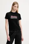 Bavlněné tričko Dickies dámské, černá barva, DK0A87Q5