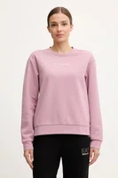 Mikina EA7 Emporio Armani dámská, růžová barva, s potiskem, AF10443.7W000799