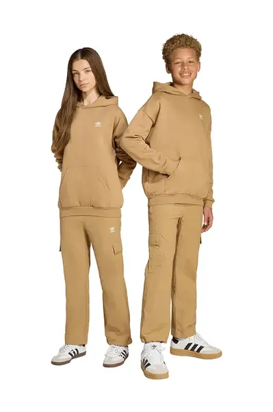 Kalhoty adidas Originals béžová barva, JX2787